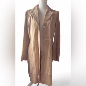Wilson's Leather Pelle‎ Studio Camel Suede Coat | Vintage 90s oversized trench